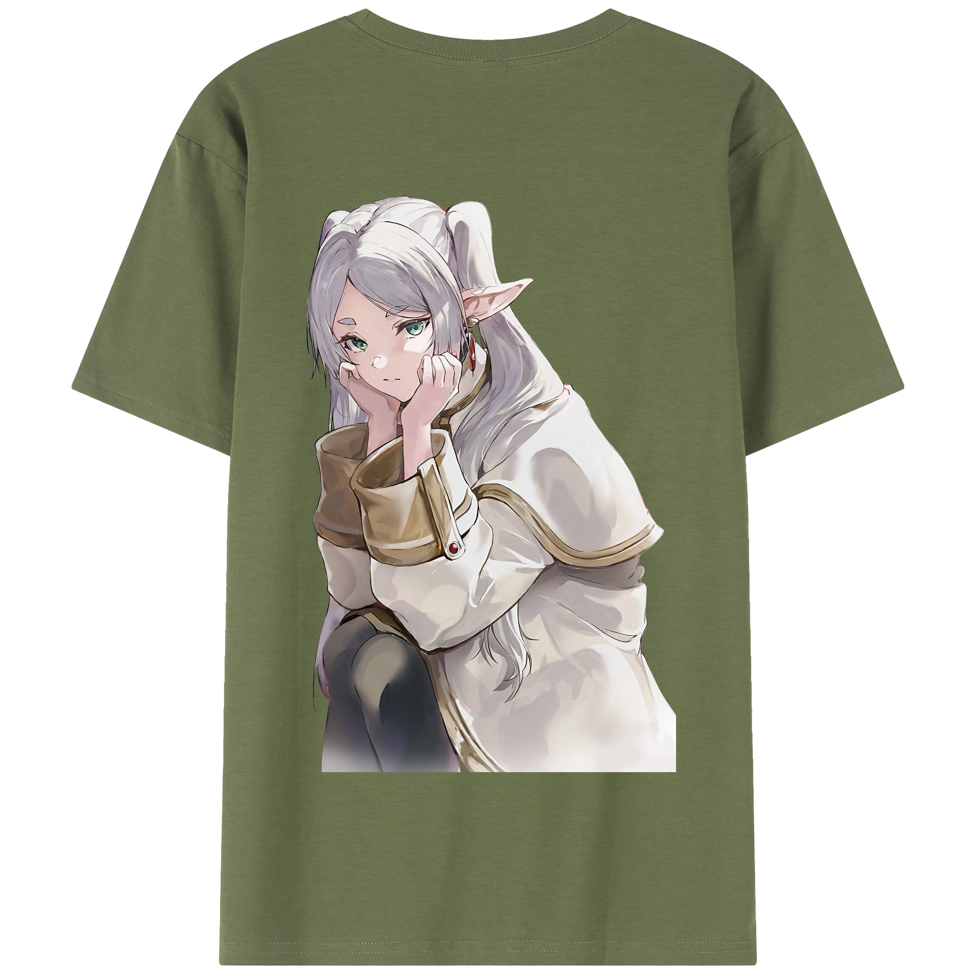 （画像用） 葬送のフリーレン Frieren 綿100％半袖Tシャツ（背面プリント）